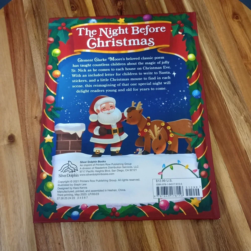The Night Before Christmas Book with Letter‎ to Santa & Stickers Hardcover